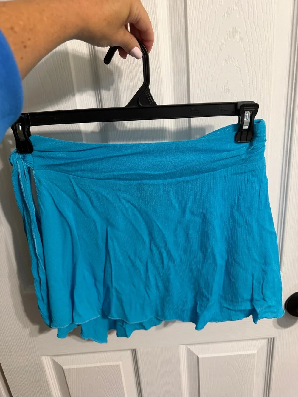 No Boundaries Turquoise Blue Two-Piece Swim Coverup with gold starfish accents.